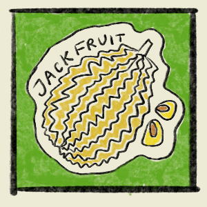 Buying a whole jackfruit in Bali